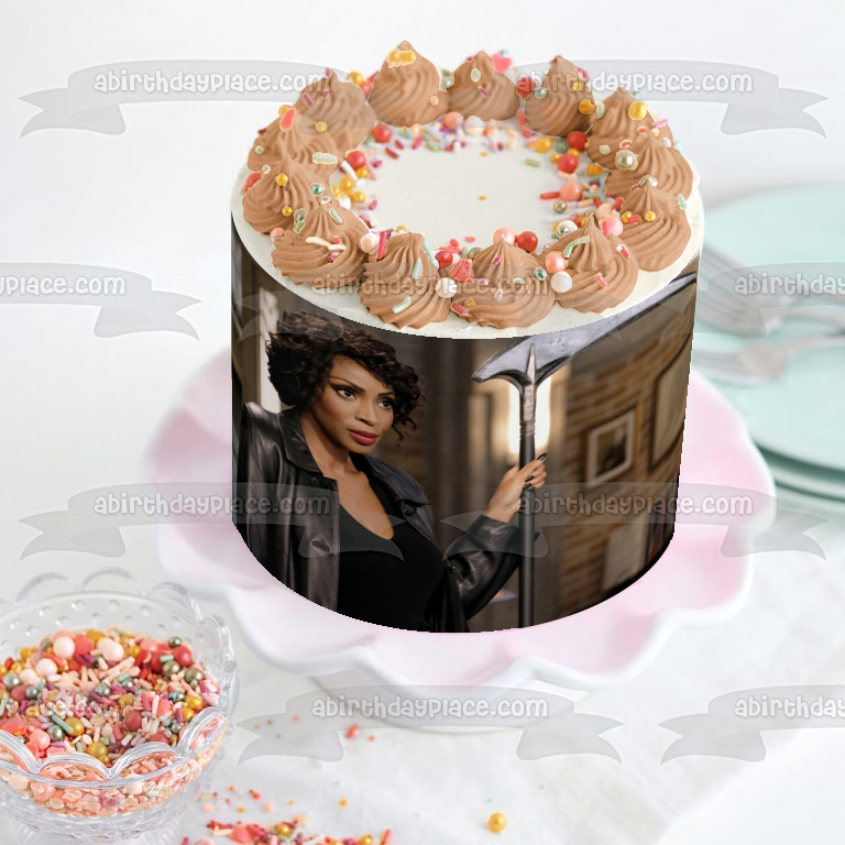 Supernatural Death Billie Scythe TV Show Edible Cake Topper Image ABPID53275