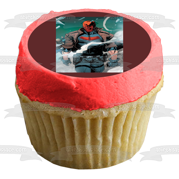 Red Hood Jason Todd Batman Robin DC Comic Edible Cake Topper Image ABPID53281