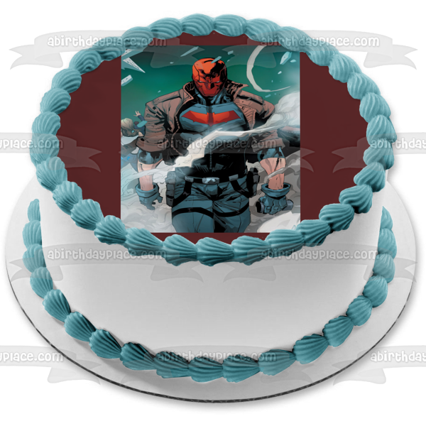 Red Hood Jason Todd Batman Robin DC Comic Edible Cake Topper Image ABPID53281