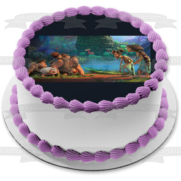 The Croods: A New Age Croods Against Betterman Family Animated Film Edible Cake Topper Image ABPID53444