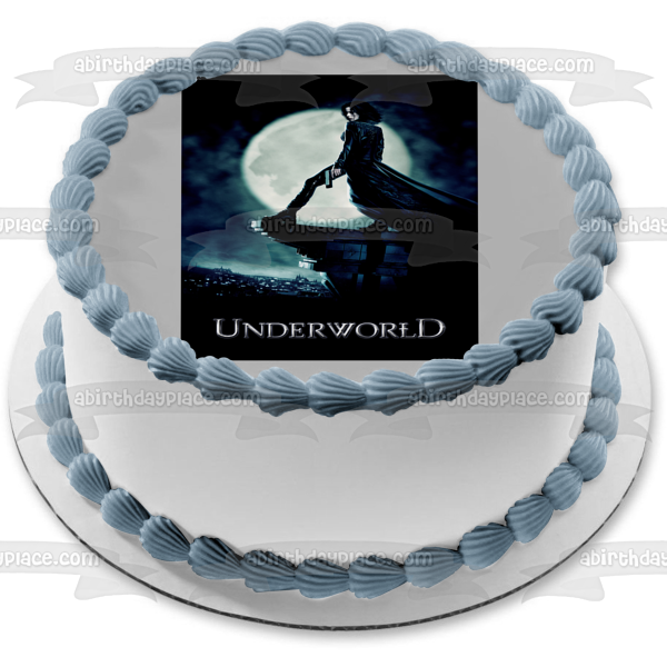 Póster de la película Underworld Kraven gótico vampiro hombre lobo comestible decoración para tarta imagen ABPID53456 