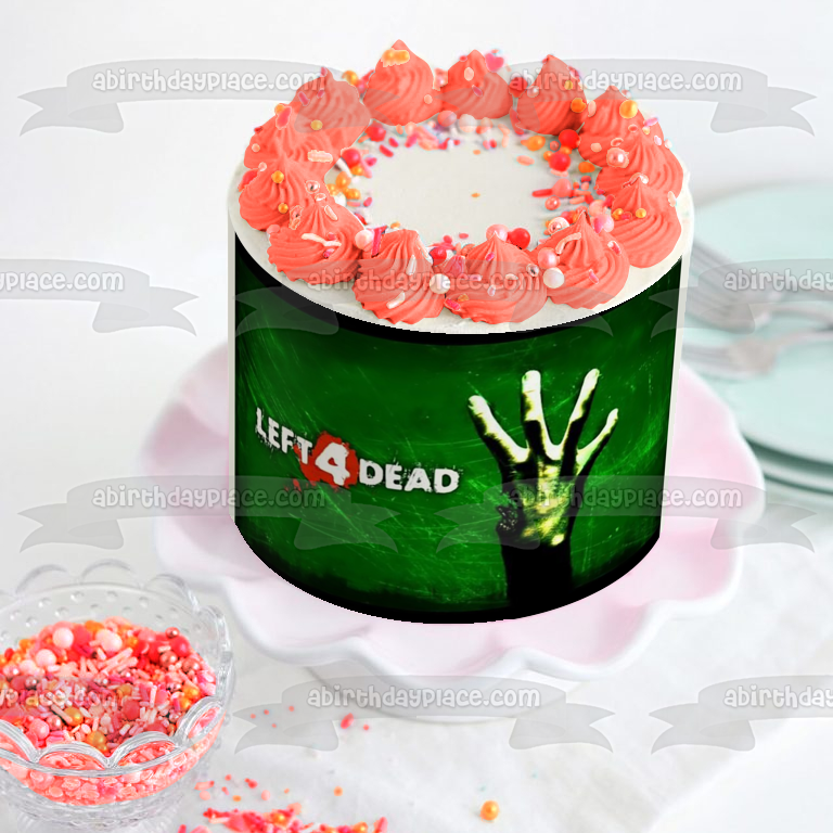 Left 4 Dead Logo Edible Cake Topper Image ABPID53465