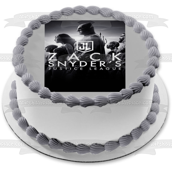 Imagen comestible para decoración de tarta de la Liga de la Justicia de Zack Snyder ABPID53782