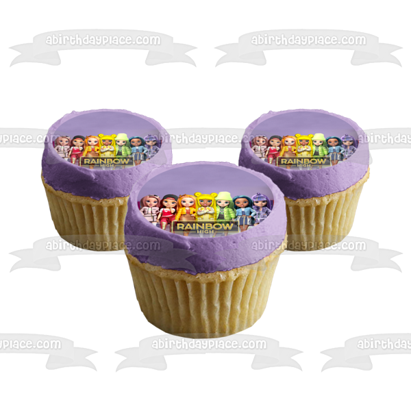 Rainbow High Ainsley Amaya Sunny Ruby and Bella Edible Cake Topper Image ABPID56485