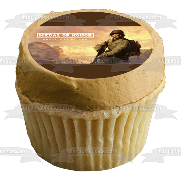 Medal of Honor Above and Beyond William Holt World War 2 Video Game Poster Edible Cake Topper Image ABPID53512