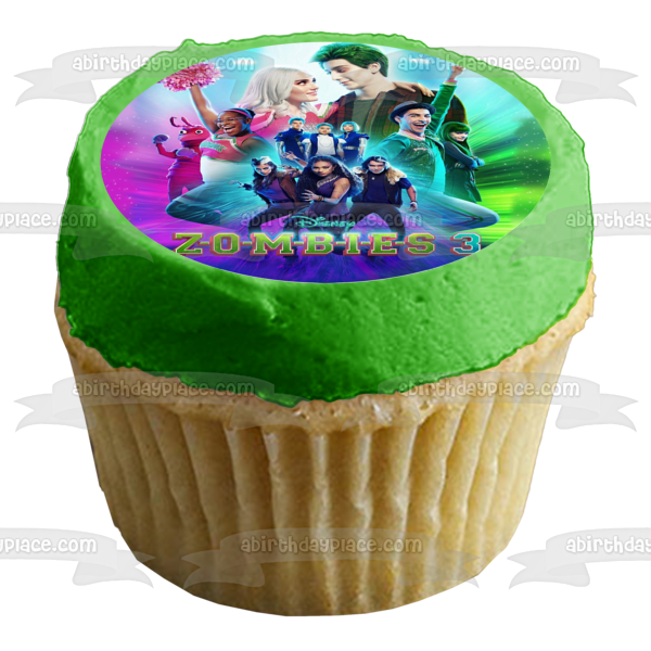 Disney Zombies 3 Zed and Addison Edible Cake Topper Image ABPID56489