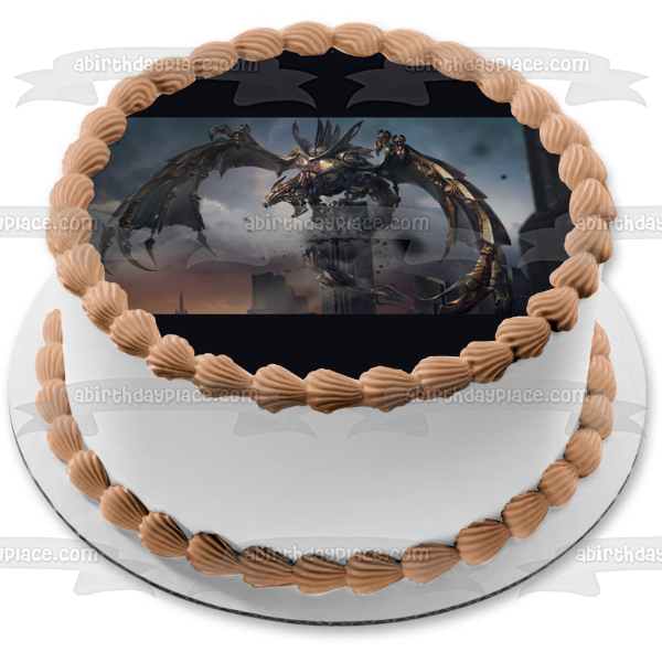 The Elder Scrolls Legends Clockwork Dragon Steampunk Fantasy Gaming Video Game Edible Cake Topper Image ABPID53522