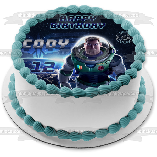 Disney Lightyear Buzz Lightyear Tierra y espacio exterior comestible decoración para tarta imagen ABPID56476 