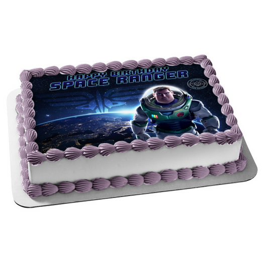 Disney Lightyear Buzz Lightyear Tierra y espacio exterior comestible decoración para tarta imagen ABPID56476 