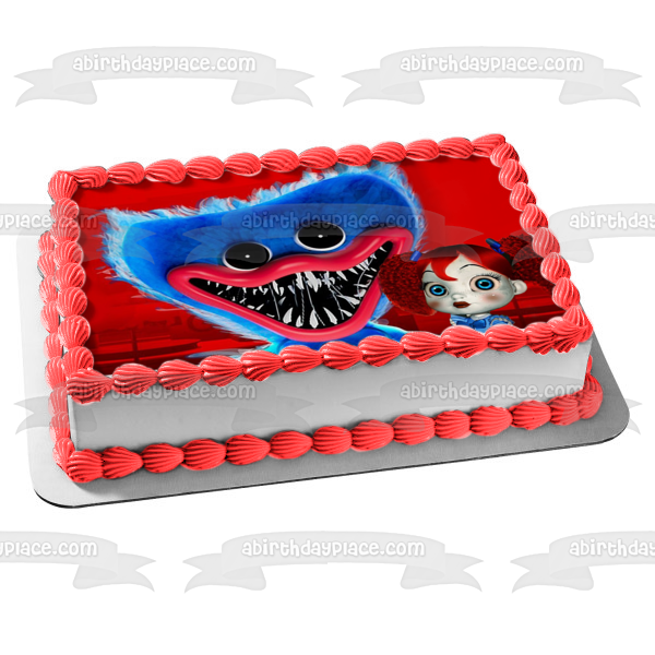 Poppy Playtime Huggy Wuggy Edible Cake Topper Image ABPID56492