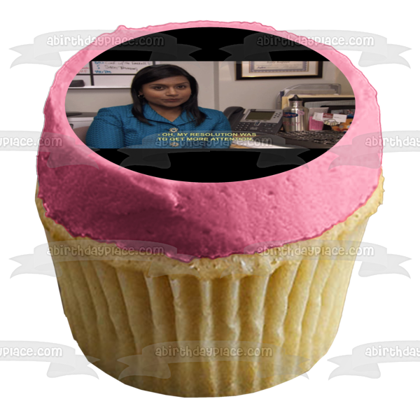 The Office Kelly Kapoor New Year's Resolution Happy New Year Edible Cake Topper Image ABPID53556