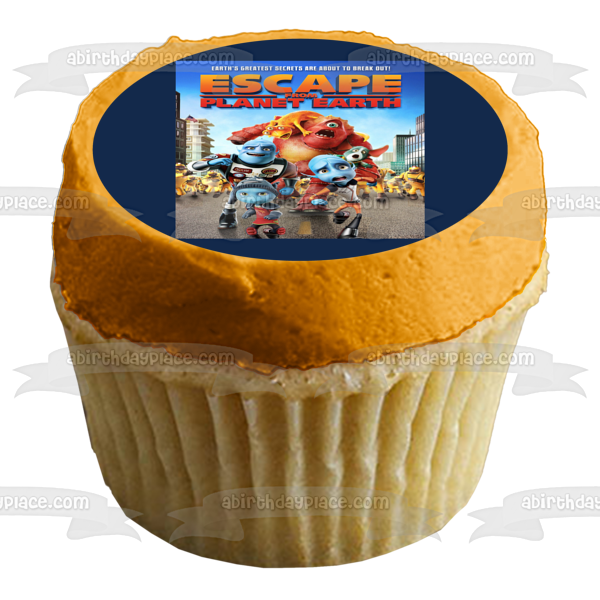 Escape from Planet Earth Scorch Gary Lena Kip Movie Poster Edible Cake Topper Image ABPID53838