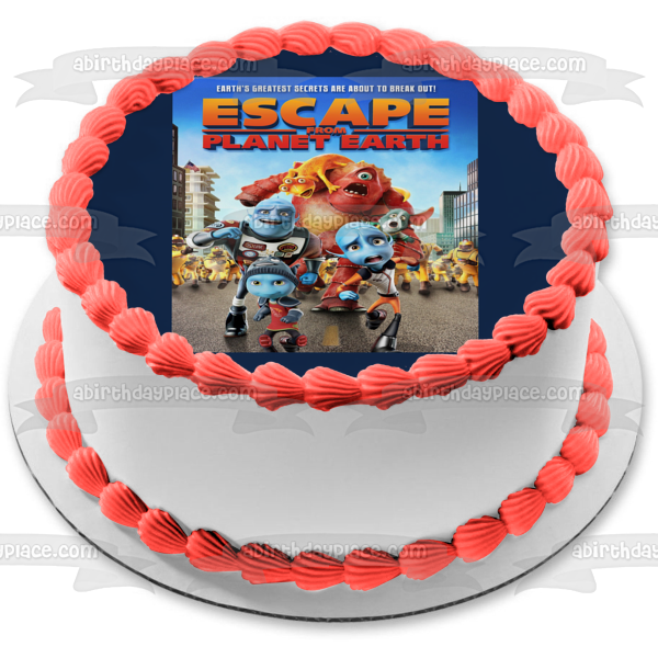 Escape from Planet Earth Scorch Gary Lena Kip Movie Poster Edible Cake Topper Image ABPID53838