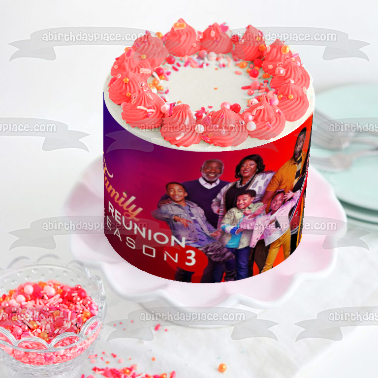 Family Reunion Season 3 Cocoa Moz Jade Shaka Mazzi Ami M'Dear Grandpa Edible Cake Topper Image ABPID53840