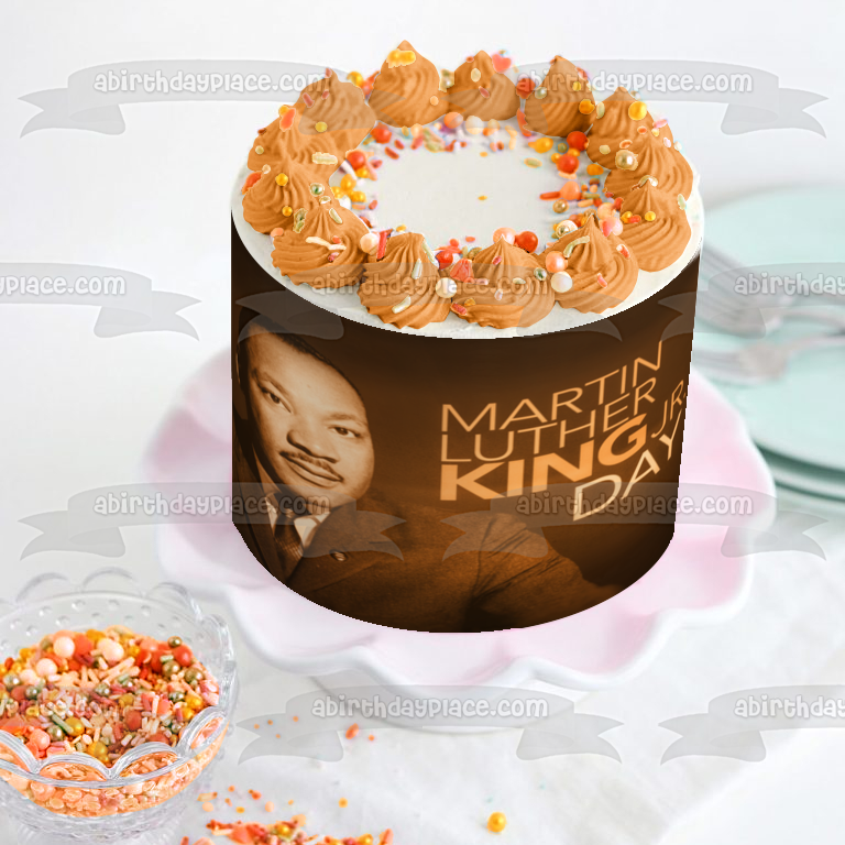 Imagen de decoración comestible para tarta del día de Martin Luther King Jr. ABPID53565 