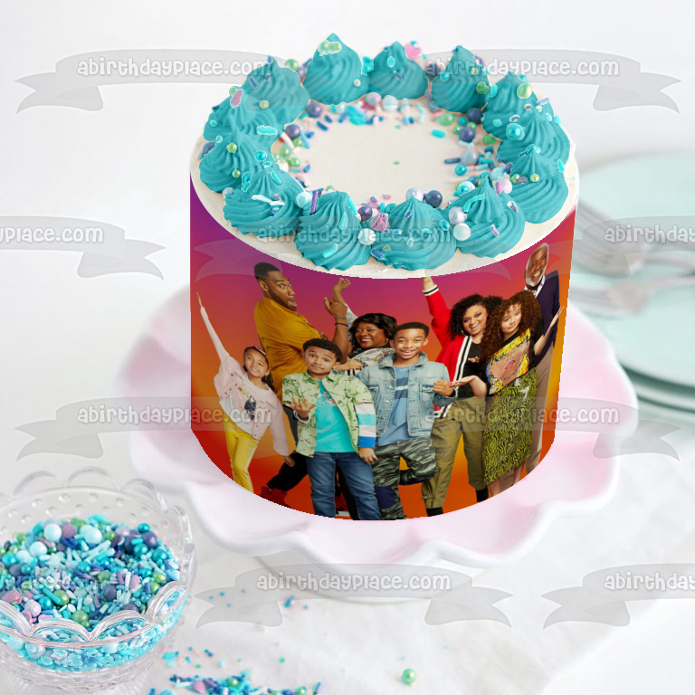 Family Reunion Season 3 Cocoa Moz Jade Shaka Mazzi Ami M'Dear Grandpa Edible Cake Topper Image ABPID53841