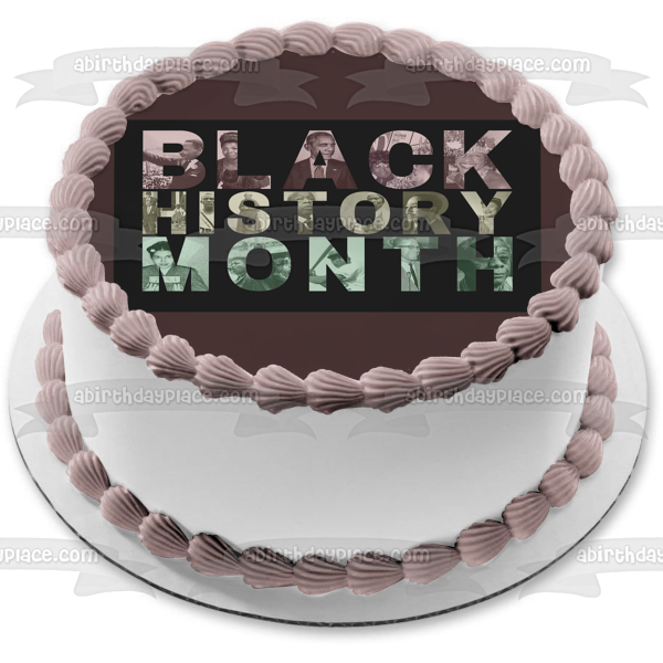 Black History Month President Barak Obama Martin Luther King Jr. Malcom X Edible Cake Topper Image ABPID53566