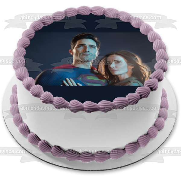 Imagen de decoración comestible para tarta de Superman y Lois DC Comics ABPID53854 