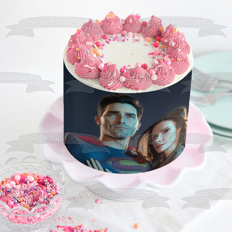 Imagen de decoración comestible para tarta de Superman y Lois DC Comics ABPID53854 