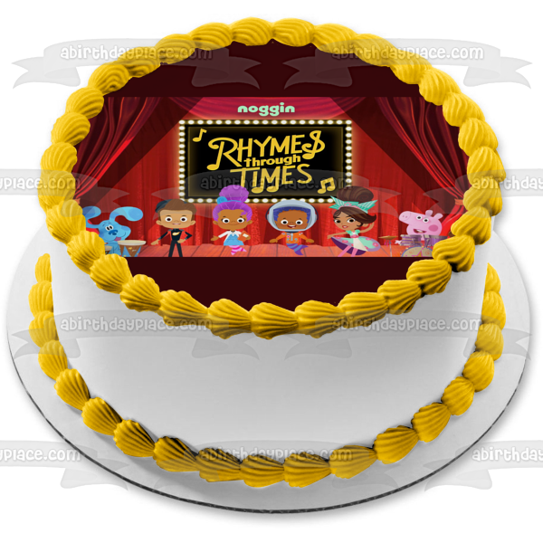 Imagen de decoración comestible para tarta azul de Rhymes Through Times ABPID53859 