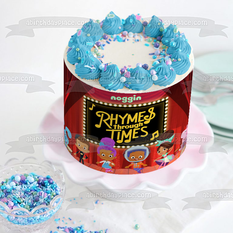 Imagen de decoración comestible para tarta azul de Rhymes Through Times ABPID53859 