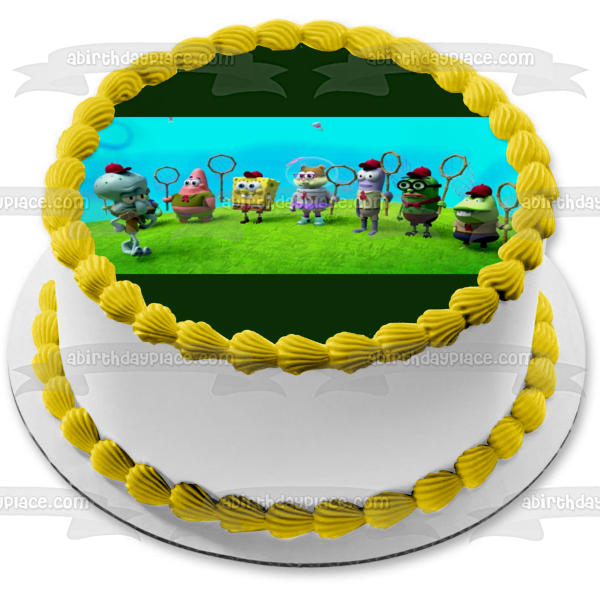 Kamp Koral: Los primeros años de Bob Esponja Patrick Sandy Squidword Adorno comestible para tarta Imagen ABPID53862 