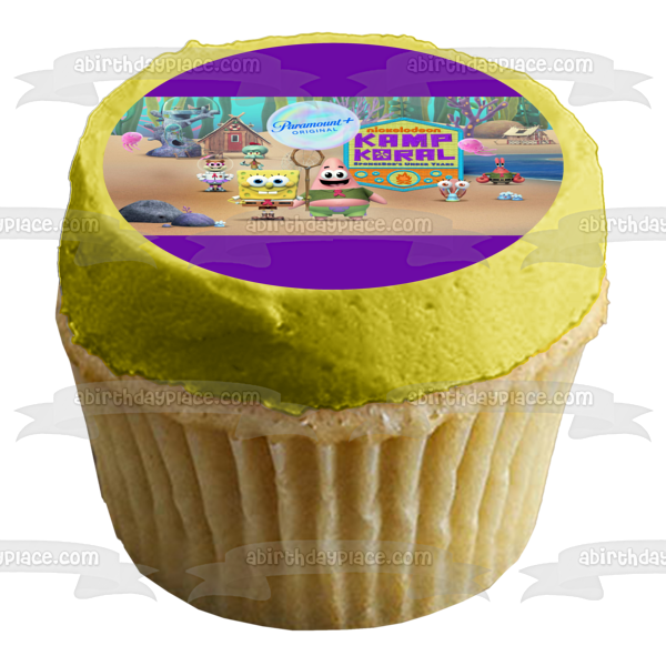 Kamp Koral: Los primeros años de Bob Esponja Sandy Patrick Squidword Mr. Krabs Gary Adorno comestible para tarta Imagen ABPID53867 