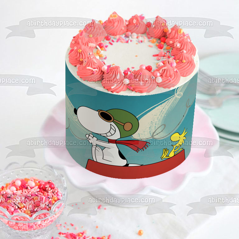 Imagen de decoración comestible para tarta de Woodstock de The Snoopy Show ABPID53876 