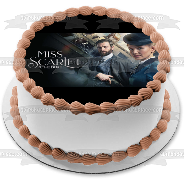 Miss Scarlet and the Duke Eliza Scarlet Detective Inspector William Wellington, The Duke Edible Cake Topper Image ABPID53887