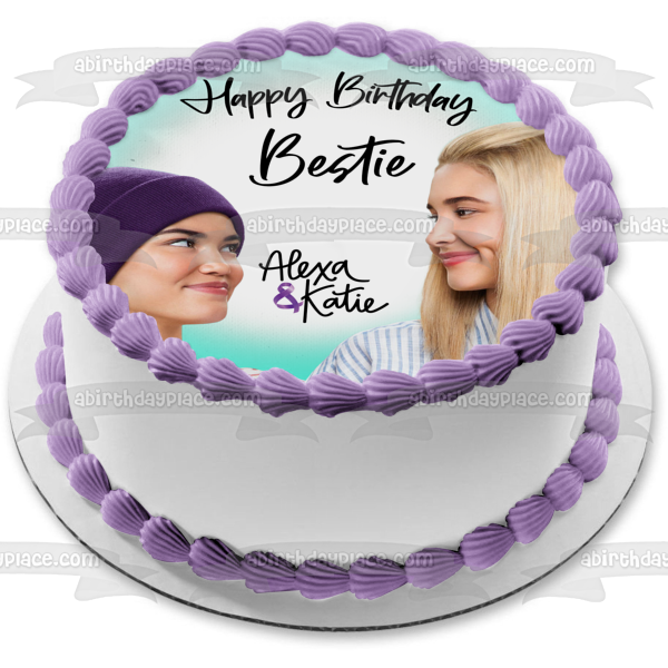 Alexa and Katie They Are Best Friends Edible Cake Topper Image ABPID56501