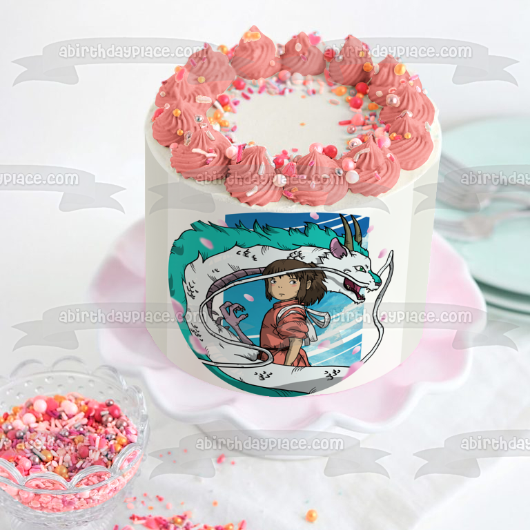 Haku Spirited Away Animación clásica Decoración comestible para tarta Imagen ABPID53641 