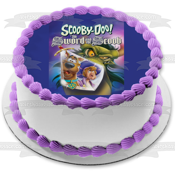 Scooby-Doo! The Sword and the Scoob Shaggy Green Dragon Edible Cake Topper Image ABPID53912