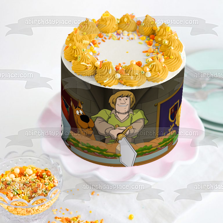 Scooby-Doo! The Sword and the Scoob Shaggy Scooby-Doo Giant Feast Edible Cake Topper Image ABPID53913