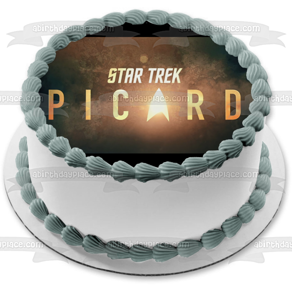 Imagen comestible para decoración de tarta con el logotipo de Picard de Star Trek ABPID53652 