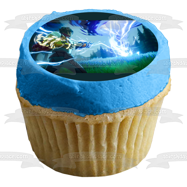 Spellbreak Lightning Gauntlet Edible Cake Topper Image ABPID53666