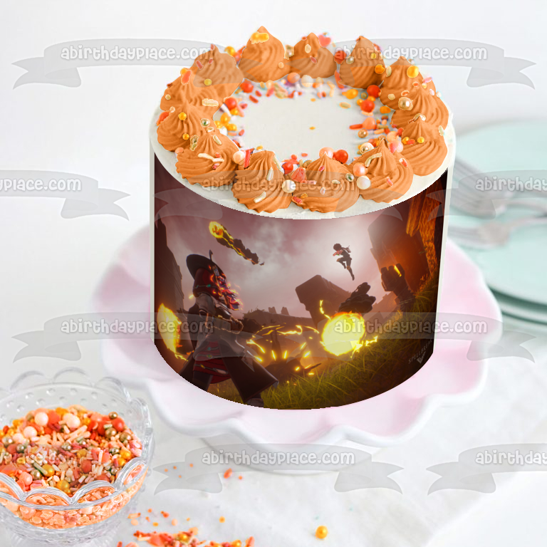 Imagen comestible para decoración de tarta Spellbreak Fire Fight ABPID53670 