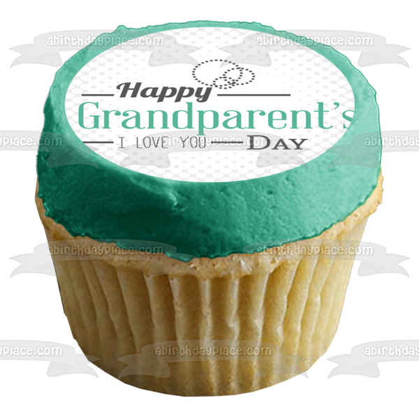 Happy Grandparents Day "I Love You" Edible Cake Topper Image ABPID54216