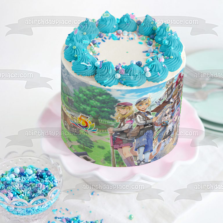 Rune Factory 5 Ares Alice Scarlett Priscilla Edible Cake Topper Image ABPID53968