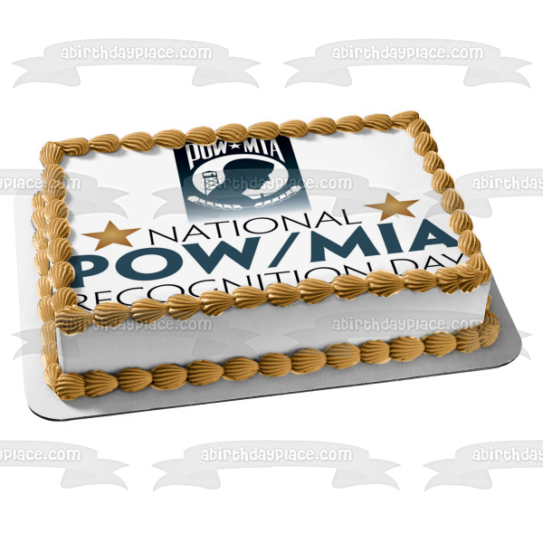 National POW/MIA Recognition Day Edible Cake Topper Image ABPID54226