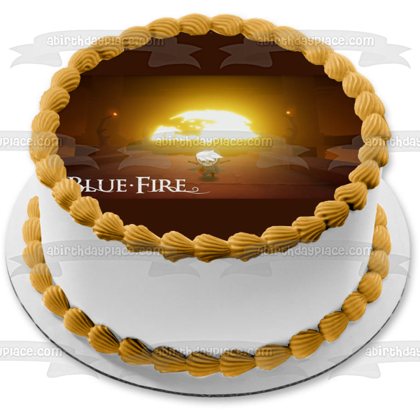 Blue Fire Umbra Edible Cake Topper Image ABPID53969