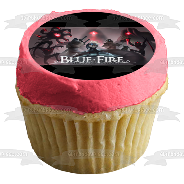 Blue Fire Umbra Edible Cake Topper Image ABPID53970