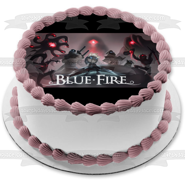 Blue Fire Umbra Edible Cake Topper Image ABPID53970