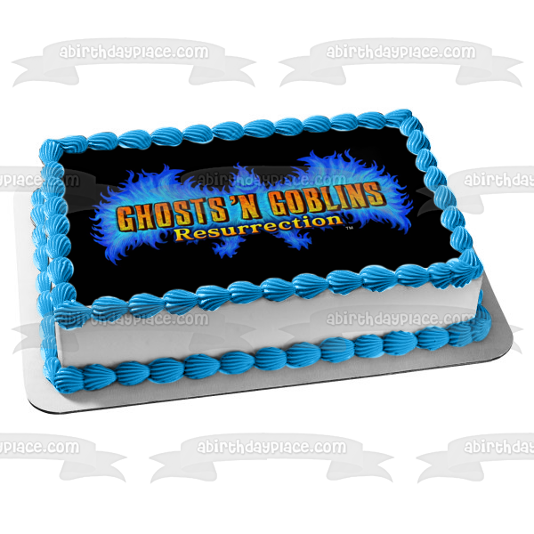 Ghosts N' Goblins Resurrection Logo Edible Cake Topper Image ABPID53973