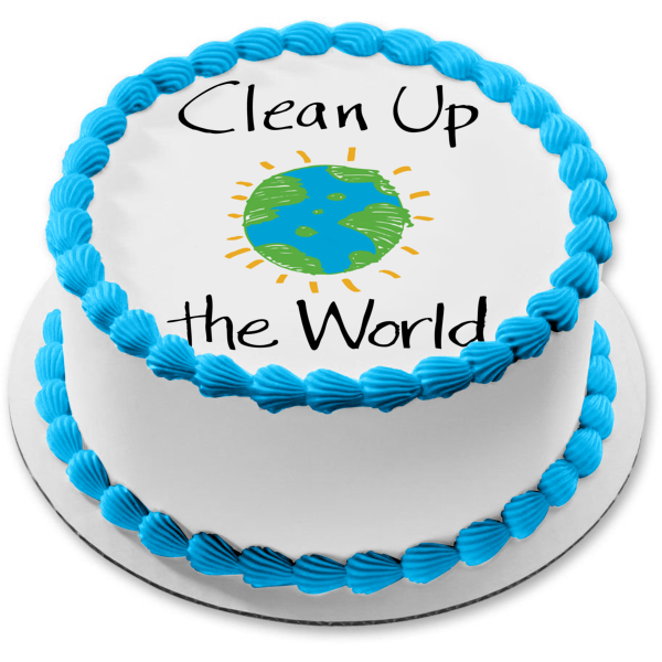 Clean Up the World National Clean Up Day Edible Cake Topper Image ABPID54232