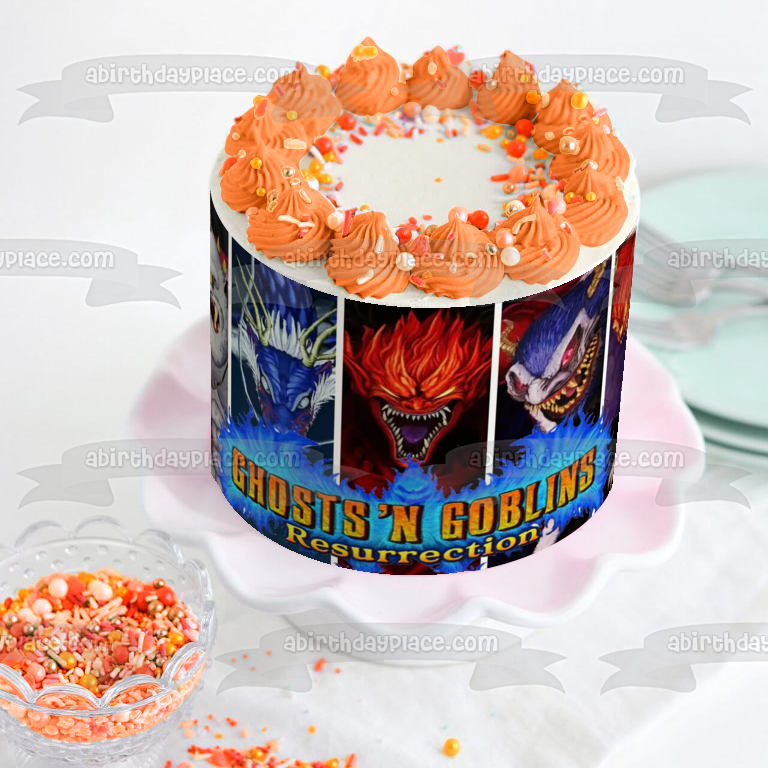 Imagen comestible para decoración de tarta de Resurrección de Ghosts N' Goblins ABPID53975 