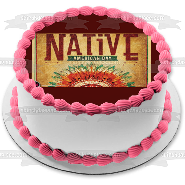 Native American Day Edible Cake Topper Image ABPID54243