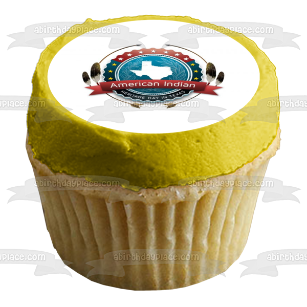 American Indian Heritage Day In Texas Texas State Seal Edible Cake Topper Image ABPID54244