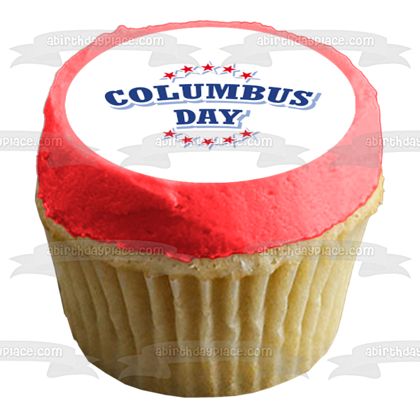 Columbus Day Stars Edible Cake Topper Image ABPID54268