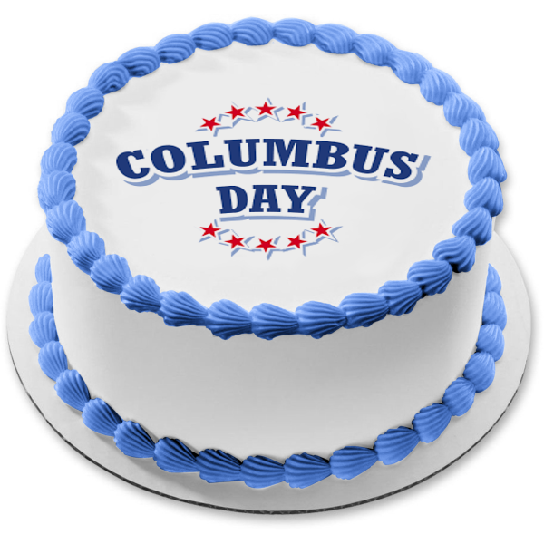 Columbus Day Stars Edible Cake Topper Image ABPID54268