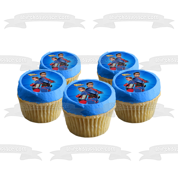 Henry Danger Captain Man Hero Pose Blue Background Edible Cake Topper Image ABPID56526